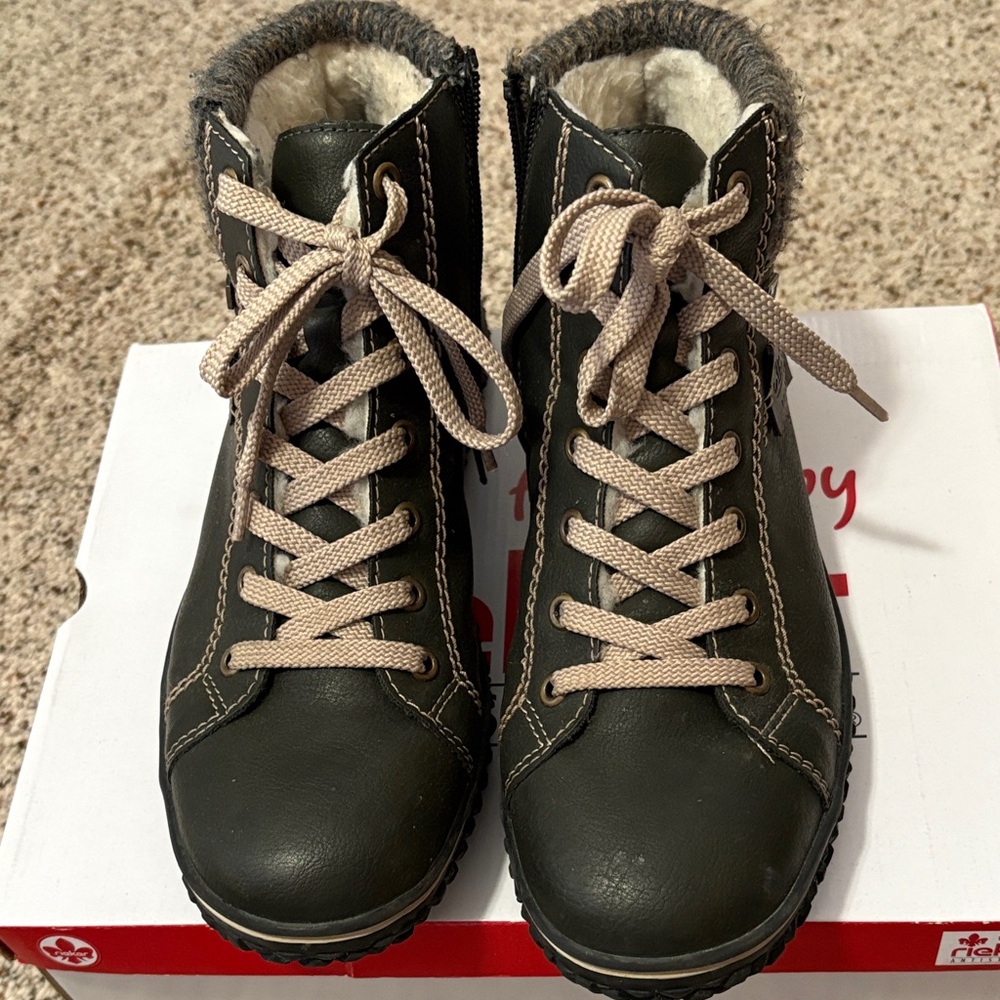 Rieker Dark Green Winter Boots